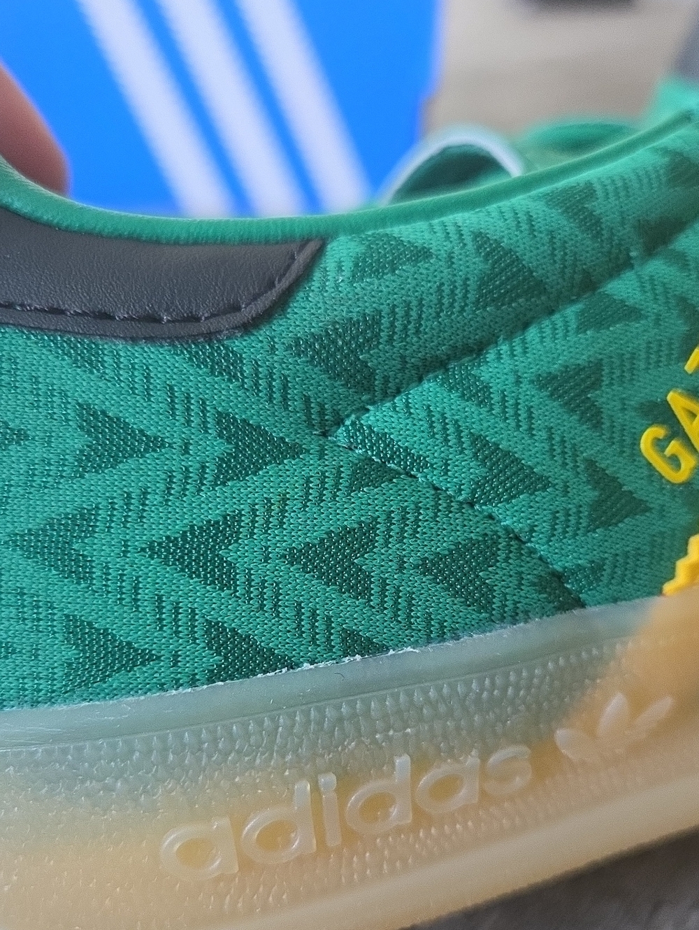 NWT Adidas Women's Gazelle Indoor 'Bold Green EQT Yellow' Shoes JR2416 - Picture 12 of 12